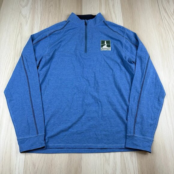 Tasc Bamboo Performance 1/4 Zip Long Sleeve Pullover Men’s Size S Small Blue Sol - Picture 2 of 9